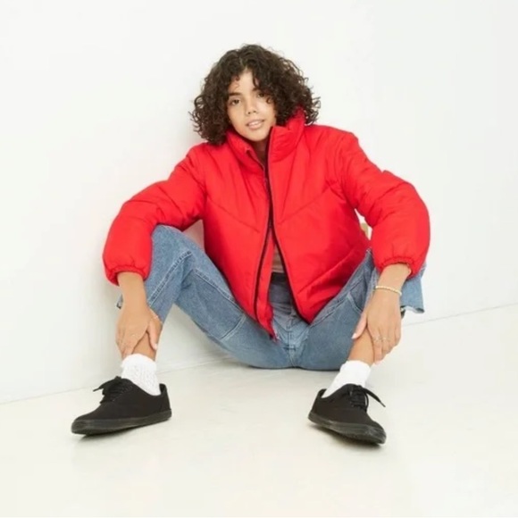 wild fable Jackets & Blazers - Wild Fable "Company Red" Puff Jacket, size XS